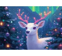 Puzzle Cervo Puzzle 5000 Pezzi Natale Jigsaw Legno, Classici per Adulti DIY Gioco da Sfida si adattano perfettamente tra loro lettere sul retro Jigsaws for Kids and Adults Age 14 Years Regalo U-736