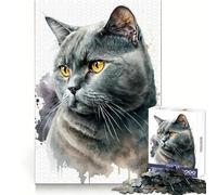 Puzzle Chantilly Tiffany Gatto da 1000 pezzi per ragazzi, stimola la concentrazione, offre divertimento e si incastra perfettamente, un regalo significativo (50x75cm)