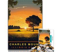 Puzzle Charles Mound per adulti da 1000 pezzi, gioco educativo e sfida giocattolo, ideale come regalo per tutta la famiglia, 38x26cm