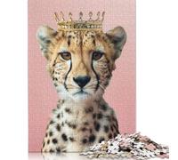Puzzle Cheetah King, giochi educativi, attività per famiglie, puzzle di cartone premium per donne e uomini, regalo di Natale 1000 pezzi (75x50 cm)
