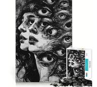 Puzzle "Chi sono io?" da 1000 pezzi,divertente per allenare la mente,con componenti robusti e ben definiti Un passatempo avvincente per rilassarsi in casa (38x26cm)