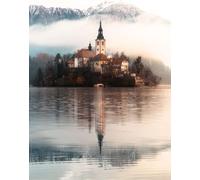 Ravensburger - puzzle isola di bled, slovenia, 1500 pezzi, puzzle adulti