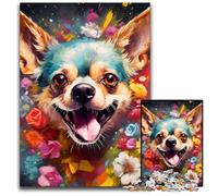 Puzzle Chihuahua per adulti, 1000 pezzi, puzzle in cartone, rompicapo impegnativo per adolescenti, divertente serata di giochi in famiglia, 26X38CM/10,23x14,96 pollici.