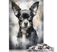 Puzzle Chihuahua Tiny And Mighty 1000 pezzi Puzzle in legno Puzzle per adulti Puzzle relax Giochi 1000 pezzi (75x50 cm)
