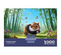 Puzzle Chinese Hamster Con 1000 Pezzi Per Adulti,Spring Bamboo Forest Scenery Gioco Diabilità Impossibile Puzzle Pittura Gioco Intellettivo Familiare Regali Di Festa 70x50cm/1000pcs