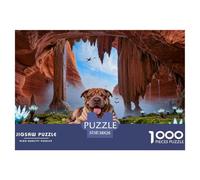 Puzzle Chinese Shar-Pei 1000 Pezzi Per Adulti, Allenamento Per La Mente,gioco Rilassante Puzzle Con Canyon Cave, Regalo Per Adulti E Ragazzi 38x26cm/1000pcs