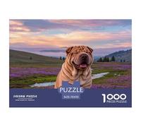 Puzzle Chinese Shar-Pei 1000 Pezzi Per Adulti, Gioco Per Tutta La Famiglia, Gioco Educativo Rompicapo Con Plateau Meadow, Regalo Per Adulti E Ragazzi 70x50cm/1000pcs