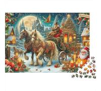 Puzzle Christmas Carriage Ride A 1000 Pezzi, Puzzle Adulti Gioco Diabilità Impossibile Puzzle Arte Giochi Rilassamento E Intelligenza Regalo Per Amore E Amico 70x50cm/1000pcs