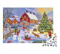 Puzzle Christmas Village Scene Con 1000 Pezzi Per Adulti, Gioco Diabilità Impossibile Gioco Intellettivo Familiare Regalo Per Amore E Amico 38x26cm/1000pcs