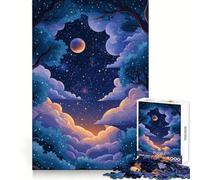 Puzzle "Cielo notturno tra gli alberi" per ragazzi, 1000 pezzi, gioco di intelligenza, divertimento in casa, taglio di qualità, regalo creativo (38x52cm)