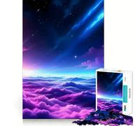 Puzzle "Cielo viola sopra le nuvole" per ragazzi, 1000 pezzi, gioco di intelligenza, divertimento in casa, taglio di qualità, regalo creativo (38x52cm)