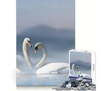 Puzzle Cigni nell'acqua per ragazzi, 1000 pezzi, gioco stimolante e rilassante, taglio preciso, 38x26cm