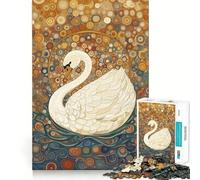 Puzzle "Cigno Bianco nella Luce Stellata" da 1000 pezzi,gioco interattivo Think Boost,incastro perfetto,nessun pezzo si stacca,sfida cerebrale per la casa (38x26cm)