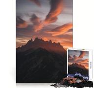 Puzzle "Cime montuose al tramonto" per ragazzi, 1000 pezzi, rafforza la memoria, allevia la tensione, bordi lisci, sorpresa natalizia (38x26cm)