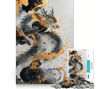 Puzzle cinese antico con drago,1000 pezzi,gioco cognitivo divertente,struttura a incastro precisa,attività per rafforzare i legami affettivi (50x75cm)