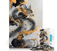 Puzzle cinese antico con drago per adulti,1000 pezzi,gioco stimolante per la mente,pezzi precisi e facili da incastrare,attività rilassante di gruppo al chiuso (38x52cm)