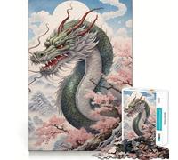 Puzzle cinese Sakura Drago per adulti, 1000 pezzi, rompicapo, per il tempo libero a casa, da assemblare, regalo di compleanno (38x52cm)
