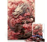 Puzzle cinese Sakura Drago per adulti, 1000 pezzi, rompicapo rilassante, attività di assemblaggio immagini, regalo perfetto (38x26cm)