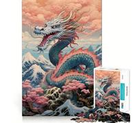 Puzzle cinese Sakura Dragon da 1000 pezzi per adolescenti, gioco di logica, momento di relax, taglio perfetto, lista dei desideri di Babbo Natale (38x52cm)