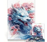 Puzzle cinese Sakura Dragon da 1000 pezzi per adulti, gioco di logica, passatempo per la casa, bordi puliti, regalo delizioso (38x52cm)