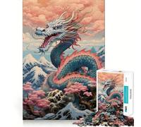 Puzzle cinese Sakura Dragon da 1000 pezzi per adulti, gioco per esercizi mentali, relax, taglio di precisione, regalo elegante (50x75cm)