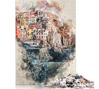 Puzzle Cinque Terre a Manarola per adulti e adolescenti 520 pezzi Puzzle per adulti Puzzle Decorazione per la casa Puzzle Giocattoli 520 pezzi (52x38 cm)