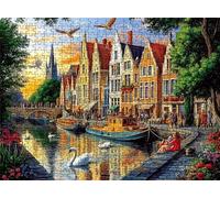 Puzzle Città casa - Puzzle 3000 Pezzi per Adulti - Puzzles Giochi Rilassamento e Intelligence - Bene Confezionamento in Scatola - Stampa ad Alta Definizione - Puzzles Legno Impegnativi s7h-214