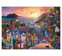 Puzzle città costiera al tramonto 1000 pezzi