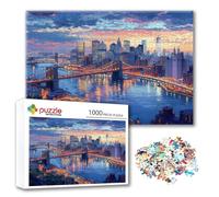 Puzzle Città Puzzle 1500 Pezzi Paesaggio, Adulti e Adolescente Divertente Giocattolo per Giocare, Impegnativi Impossibile Jigsaw con Poster e Borsa Chiusa per Decorazioni Casa Parete Regalo W-0