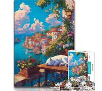 Puzzle City Street Cat da 1000 pezzi per adolescenti, aiuta il cervello a esercitare giocattoli avvincenti per coltivare la pazienza e l'interazione genitore-figlio (75x50cm)