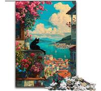 Puzzle City Street Cat per adulti 1000 pezzi, gioco stimolante e interazione genitore-figlio in famiglia 26x38cm