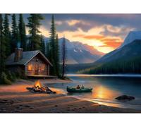 Puzzle Classici 1000 Pezzi per Adulti Montagne della Giungla del Lago 75 x 50 cm Jigsaw Puzzles Puzzle Giocattolo Decompressivo Intellettuale Educativo Divertente Gioco per Famiglie Puzzles 1000 pcs