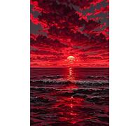 Puzzle Classici 1000 Pezzi per Adulti Oceano Alba Rossa 75 x 50 cm Jigsaw Puzzles Puzzle Giocattolo Decompressivo Intellettuale Educativo Divertente Gioco per Famiglie Puzzles 1000 pcs