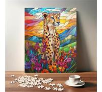 Puzzle Classici 1314 Pezzi per Adulti Fiore di Leopardo Animale 75 x 50 cm Jigsaw Puzzles Puzzle Giocattolo Decompressivo Intellettuale Educativo Divertente Gioco per Famiglie Puzzles 1314 pcs