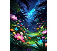 Puzzle Classici 1314 Pezzi per Adulti Fiori della Giungla 75 x 50 cm Jigsaw Puzzles Puzzle Giocattolo Decompressivo Intellettuale Educativo Divertente Gioco per Famiglie Puzzles 1314 pcs