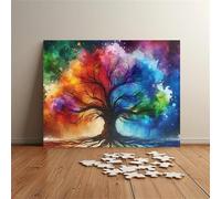 Puzzle Classici 2000 Pezzi per Adulti Albero della Vita Acquerello 100 x 70 cm Jigsaw Puzzles Puzzle Giocattolo Decompressivo Intellettuale Educativo Divertente Gioco per Famiglie Puzzles 2000 pcs