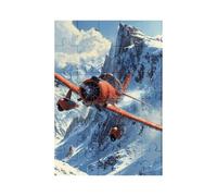 Puzzle Classici 520 Pezzi per Adulti Aereo da Montagna Innevato 52 x 38 cm Jigsaw Puzzles Puzzle Giocattolo Decompressivo Intellettuale Educativo Divertente Gioco per Famiglie Puzzles 520 pcs