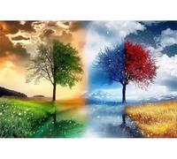 Puzzle Classici 520 Pezzi per Adulti Albero Delle Quattro Stagioni 52 x 38 cm Jigsaw Puzzles Puzzle Giocattolo Decompressivo Intellettuale Educativo Divertente Gioco per Famiglie Puzzles 520 pcs
