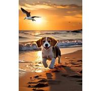 Puzzle Classici 520 Pezzi per Adulti Cani da Spiaggia 52 x 38 cm Jigsaw Puzzles Puzzle Giocattolo Decompressivo Intellettuale Educativo Divertente Gioco per Famiglie Puzzles 520 pcs