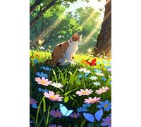 Puzzle Classici 520 Pezzi per Adulti Fiori di Gatto Animale 52 x 38 cm Jigsaw Puzzles Puzzle Giocattolo Decompressivo Intellettuale Educativo Divertente Gioco per Famiglie Puzzles 520 pcs