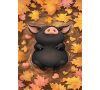 Puzzle Classici 520 Pezzi per Adulti Maiale Foglia D'Acero 52 x 38 cm Jigsaw Puzzles Puzzle Giocattolo Decompressivo Intellettuale Educativo Divertente Gioco per Famiglie Puzzles 520 pcs
