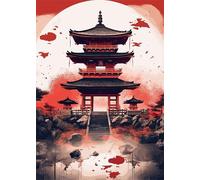 Puzzle Classici 520 Pezzi per Adulti Paesaggio Giapponese 52 x 38 cm Jigsaw Puzzles Puzzle Giocattolo Decompressivo Intellettuale Educativo Divertente Gioco per Famiglie Puzzles 520 pcs