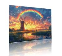 Puzzle Classici Adulti Arcobaleno Mulino Vento Jigsaw Puzzles 1500 pezzi per Bambini Dai 5 Anni Divertimento Giochi Rilassamento e Intelligence, per Gioco Familiare Sfidare Impossibili 57x87cm t-14