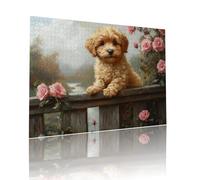 Puzzle Classici Adulti Cane Fiore Jigsaw Puzzles 3000 pezzi per Bambini Dai 5 Anni Divertimento Giochi Rilassamento e Intelligence, per Gioco Familiare Sfidare Impossibili, per Regalo 81x122cm t-152