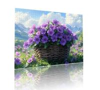 Puzzle Classici Adulti Fiore Cielo Jigsaw Puzzles 1000 pezzi per Bambini Dai 5 Anni Divertimento Giochi Rilassamento e Intelligence, per Gioco Familiare Sfidare Impossibili, per Regalo 50x75cm t-334