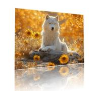 Puzzle Classici Adulti Lupo Fiore Jigsaw Puzzles 3000 pezzi per Bambini Dai 5 Anni Divertimento Giochi Rilassamento e Intelligence, per Gioco Familiare Sfidare Impossibili, per Regalo 81x122cm t-424