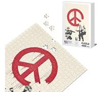 Puzzle Classico 1000 pezzi Banksy Soldato Segno Pace Pittura Street Art Graffiti