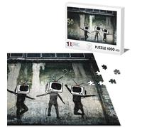 Puzzle classico 1000 pezzi Banksy TV Heads Street Art Graffiti