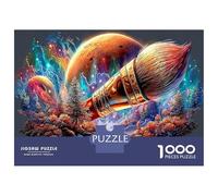 Puzzle Classico 1000 Pezzi Pennello Scarlatto Bundle Pennello da Scrittura Giochi Interattivi Genitori-Figli Cartone Riciclato Sviluppo Cognitivo 38x26cm