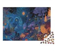 Puzzle Classico Da 1000 Pezzi Psychedelic Forest, Cartone Spesso, A Psychedelic Forest Filled with Mystery And Color Relax E Tempo Libero Indoor, Regalo Per Adulti, 38x26cm/1000pcs